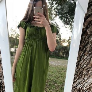 Army Green Babydoll Dress